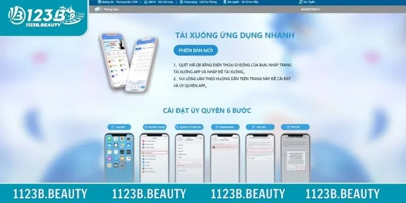 Hướng dẫn tải ứng dụng tại sân chơi 123B mới nhất 